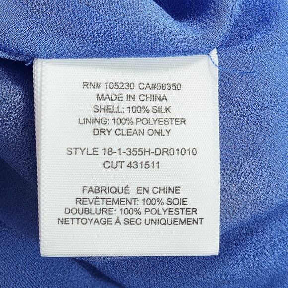 Joie Silk One Shoulder Dress Ruffle Blue Size M Romantic Evening Flow - Picture 8 of 9